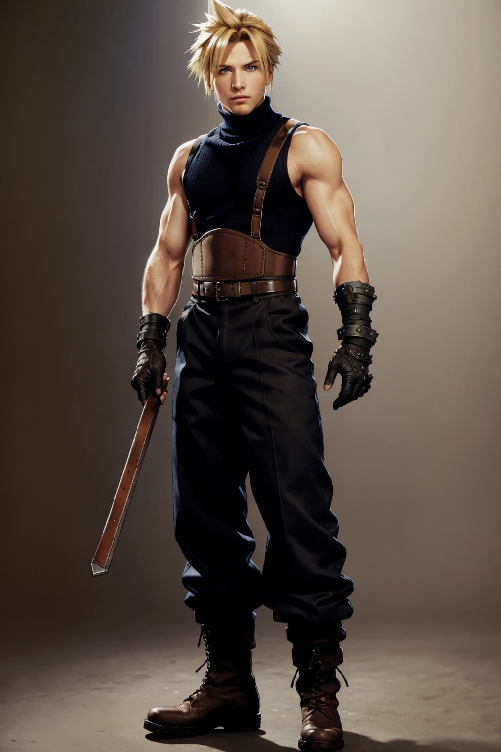 AI generated: (masterpiece), best quality, expressive eyes, perfect face, shoulder armor, sleeveless turtleneck, s...