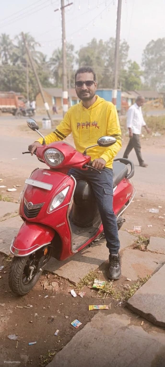 AI generated: ಬೈಕ್ ಮೇಲೆ ಕುಳಿತುಕೊಂಡಿರುವ ಹಾಗೆ ಇರಬೇಕು 