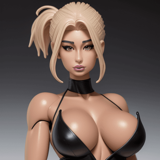 AI generated: Hailey bieber,1/6 action figure,sexy,, silicone body, big breasts, good physique, well drawn, best a...