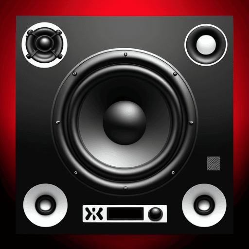AI generated: draw an icon from a speaker on e stage.
