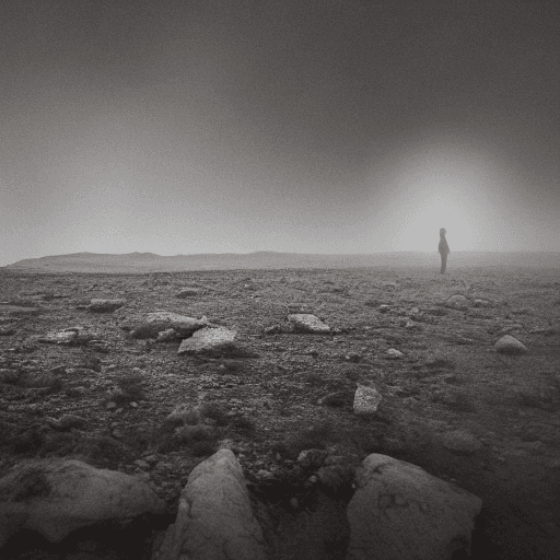 AI generated: As ı walk in the valley of the shadow of death, post-apocaliptic world, 8k high resolution, portrait...