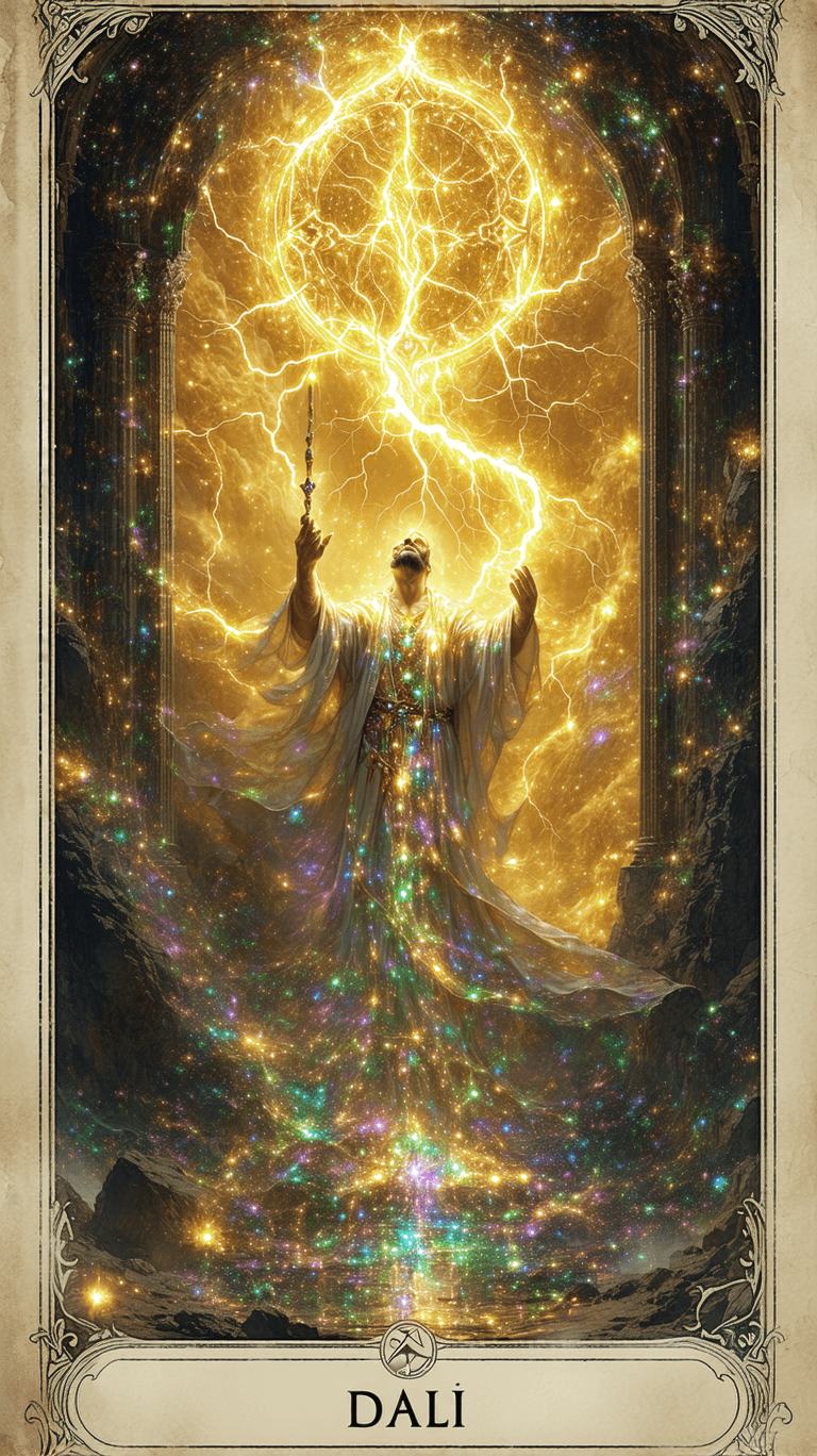 AI generated: Each Major Arcana card will feature hyper-realistic gold, opal quartz, neon hues, silver holographic...