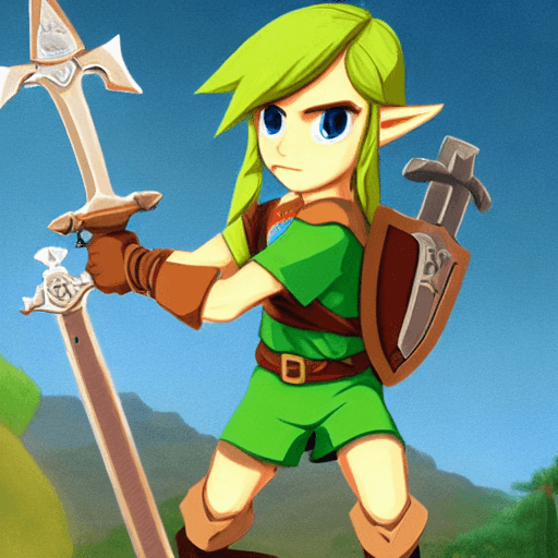 AI generated: LINK WITH THE MATER SWORD