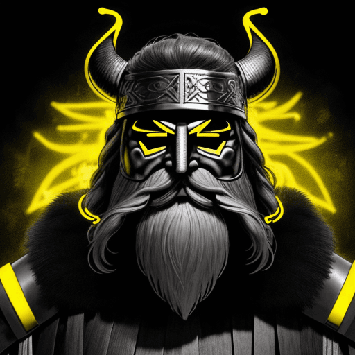 AI generated: imagine a mask and helmet of a Viking warrior made of black polished stone and the edges of the mask...