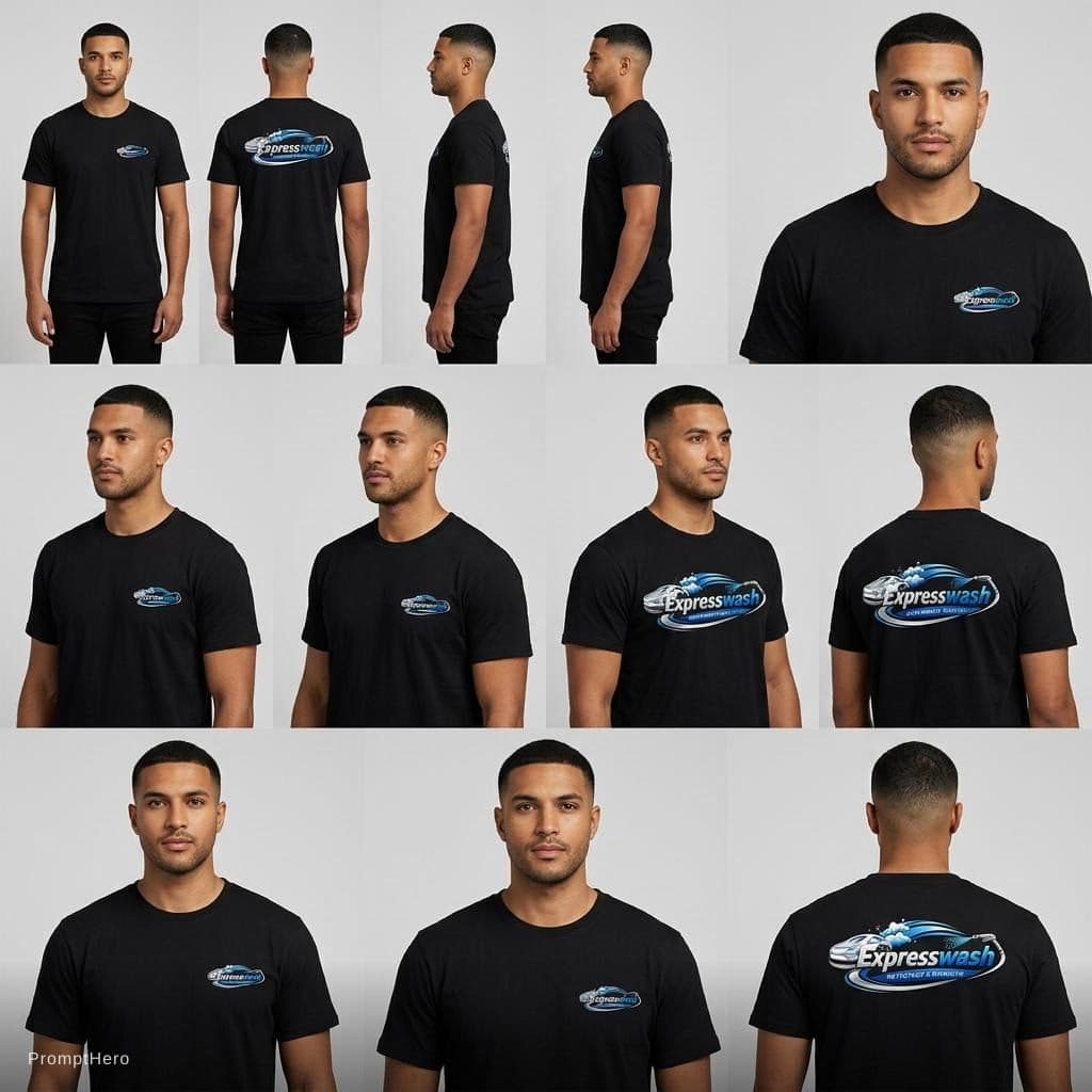 AI generated: Professional character turnaround sheet, reference sheet, model sheet, same character displayed mult...