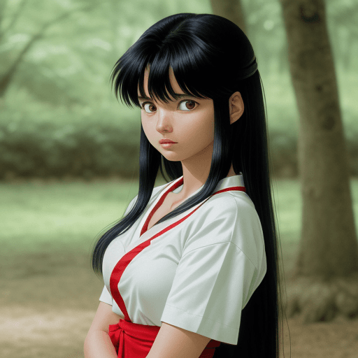 AI generated: Kagome en la vida real 