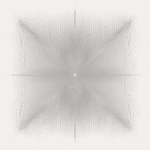 AI generated: Generative code art, minimal abstract, lines and dots, depicting windy meadow
