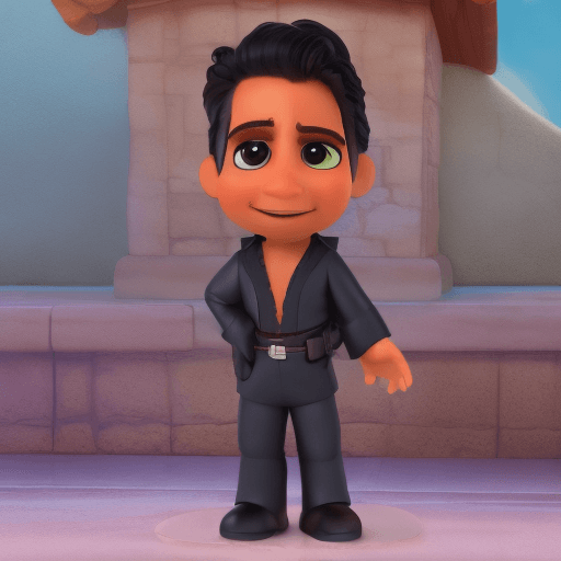 AI generated: Chibi José José figurine, modern Disney style
