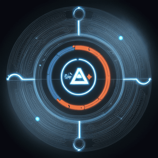 AI generated: using the image colours and logo created a illustration that will be dynamic background that evokes ...