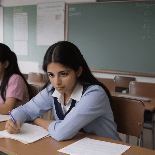AI generated: de una docente que da clases de empredimiento