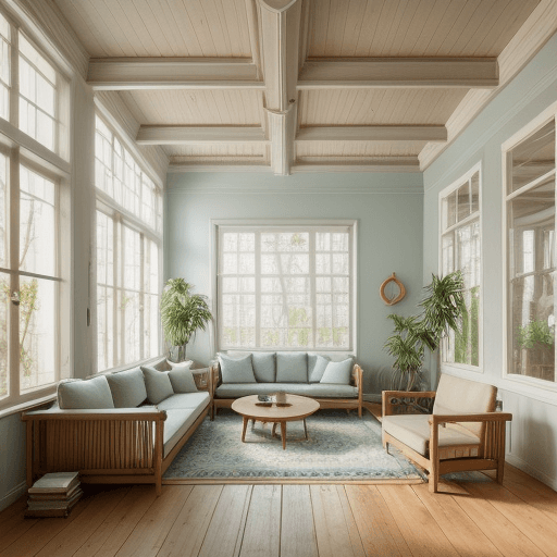 AI generated: High resolution photography interior design, dreamy sunken living room conversation pit, wooden floo...