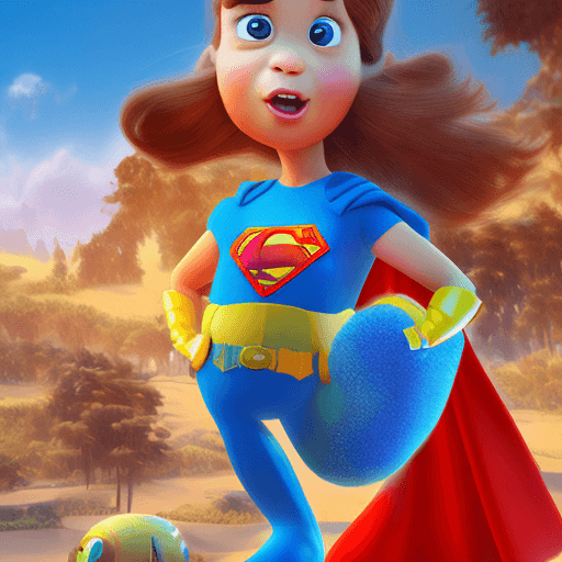 AI generated: cartoon 3D sunny bright Pixar-style image : super hero : full costume : cinematic --ar 68:128 --styl...