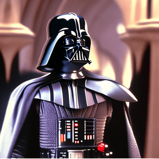 AI generated: dvd screengrab, from 1982 dark fantasy film,
"excalibur" DARTH VADER--ar 3:2