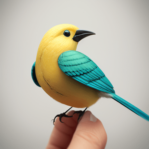 AI generated: a little bird made of a fresh banana that has been cut open, photo-realistic techniques --ar 2:3 --s...