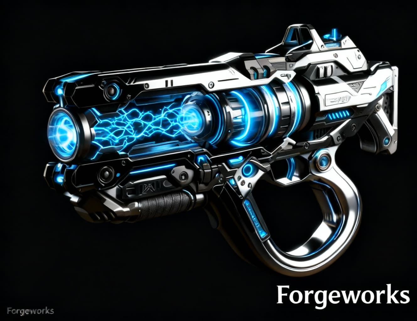 AI generated: Using the images as references, design the Forgeworks Design ‘Armatures Series’ Black and Chrome col...