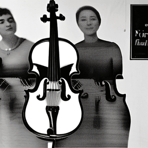 AI generated: String quartet 2 violins, 1 viola and 1 cello played by four women in the forties