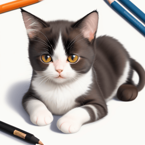 AI generated: draw me a cute cat picture