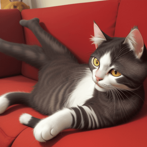 AI generated: Katze auf dem sofa