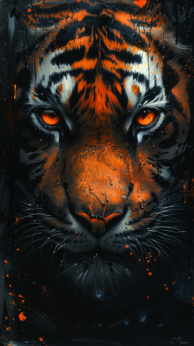 AI generated: Tiger reflex orange --ar 9:16 --v 6.0 --s 750 