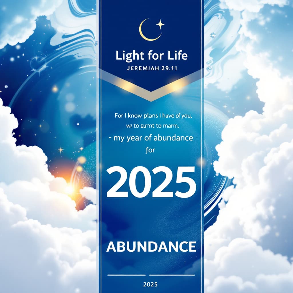 AI generated: Generate a church banner for 2025 on Jeremiah 29.11, For I know the plans I have for you,” declares ...