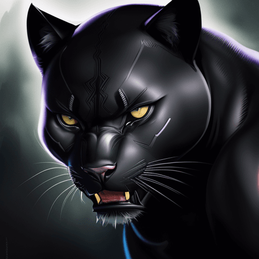 AI generated: An evil black Panther
