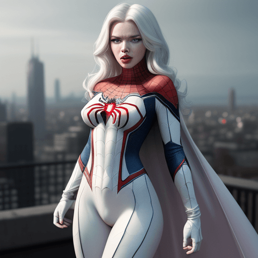 AI generated: scarlette johanson  (Masterpiece, 4k resolution, ultra-realistic, very detailed), (White superhero t...