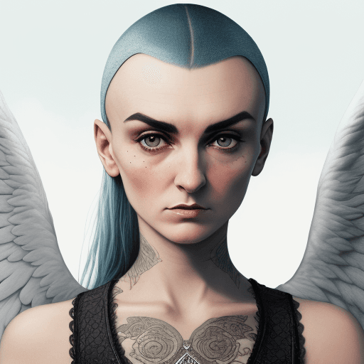 AI generated: s0mmerr4y-1850 , ((best quality)), ((sinead o'connor)), ((angel)),((masterpiece)), ((realistic)), (d...