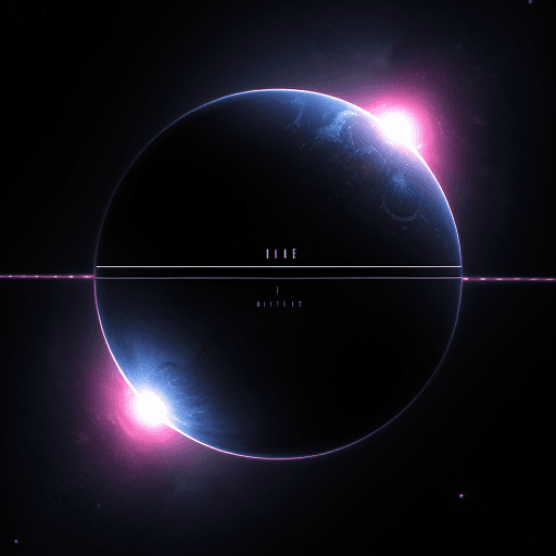 AI generated: minimalistic, planet, cyberpunk, space, galactic, website background usage