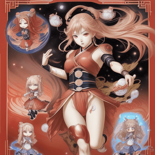AI generated: chibi manga legend of vader anime vh1, in the style of miho hirano, dynamic and action-packed scenes...