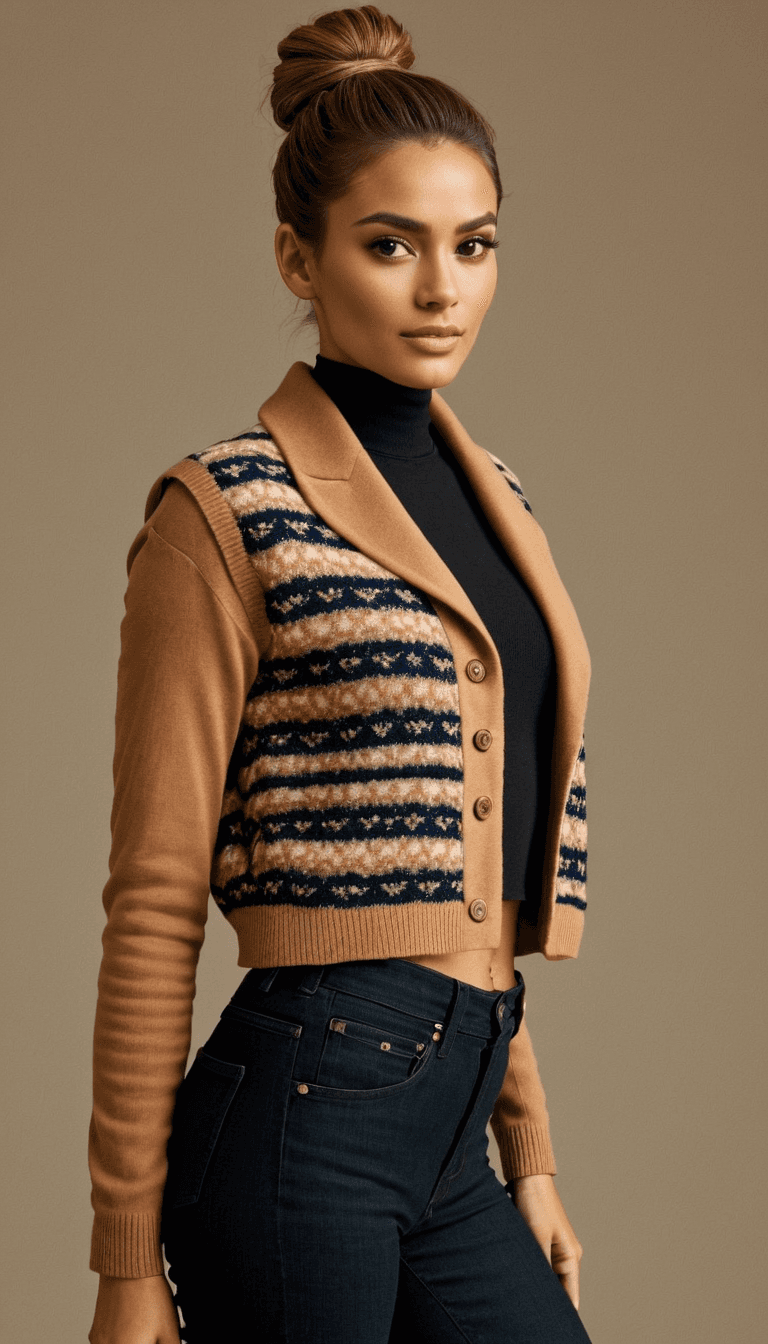 AI generated: An image captures the presence of a woman standing confidently, directly facing the camera with a su...