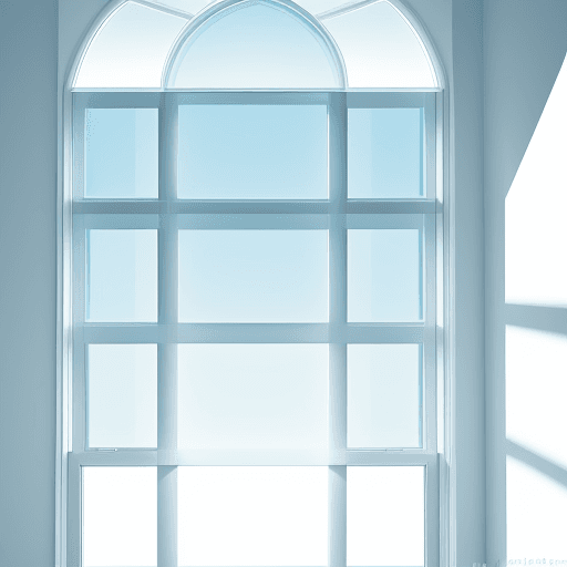 AI generated: clean blue tinted aesthetic window with white background in landscape size