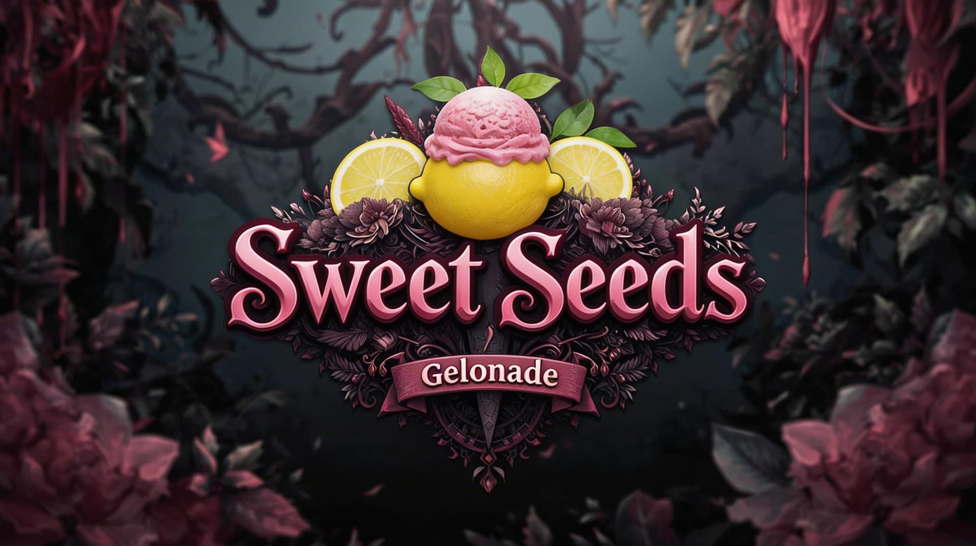 AI generated: Creat a Image in the same direction like the uploaded Picture,  but use a Text with "Sweet Seeds " a...