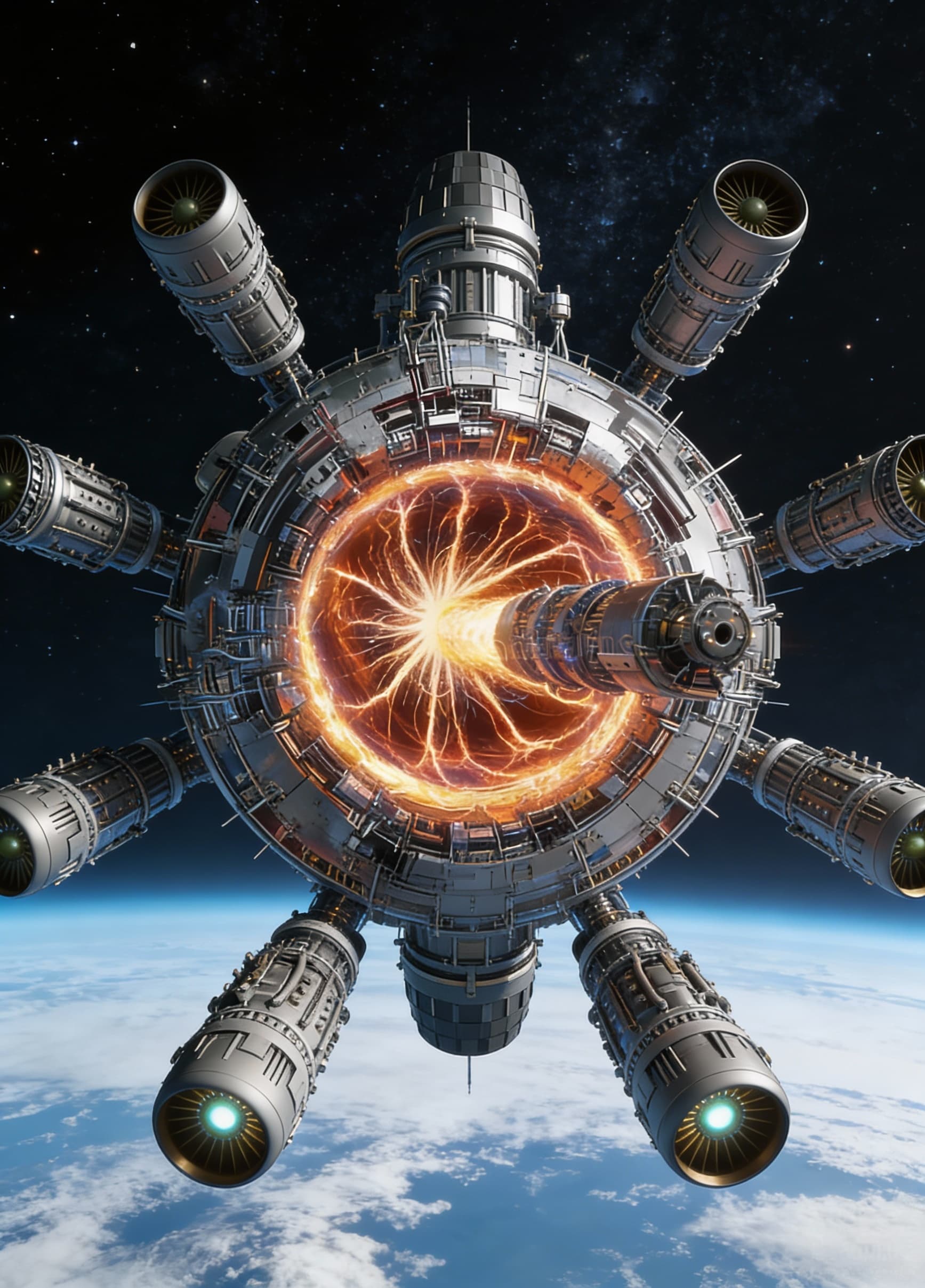 AI generated: Use the Reference Images to reimagine the View of the Futhesis ENGINES installation on any space ves...