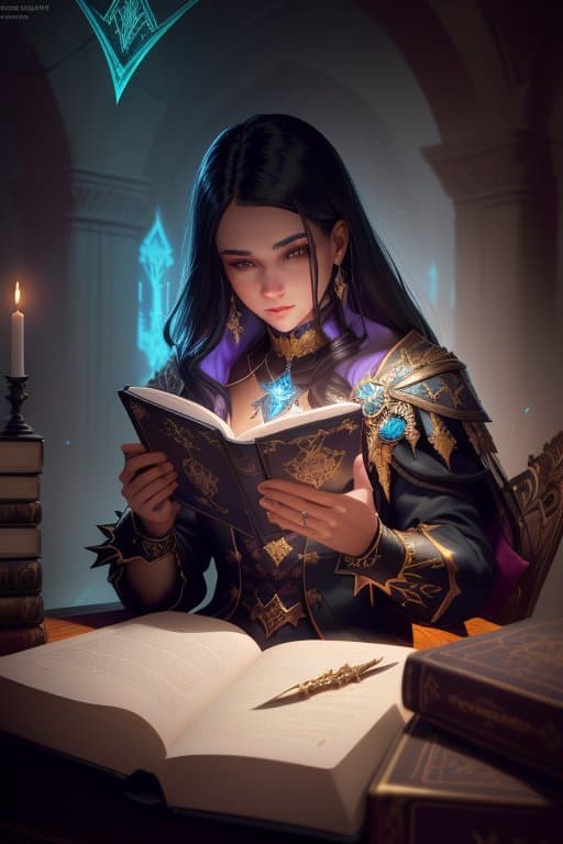 AI generated: mdjrny-v4 style, magic spell book sitting on a table in the catacombs, hypermaximalist, insanely det...