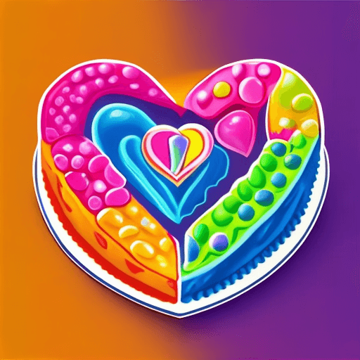 AI generated: Logo for selling cakes and jellies with a futuristic style, using bright colors and images of delici...