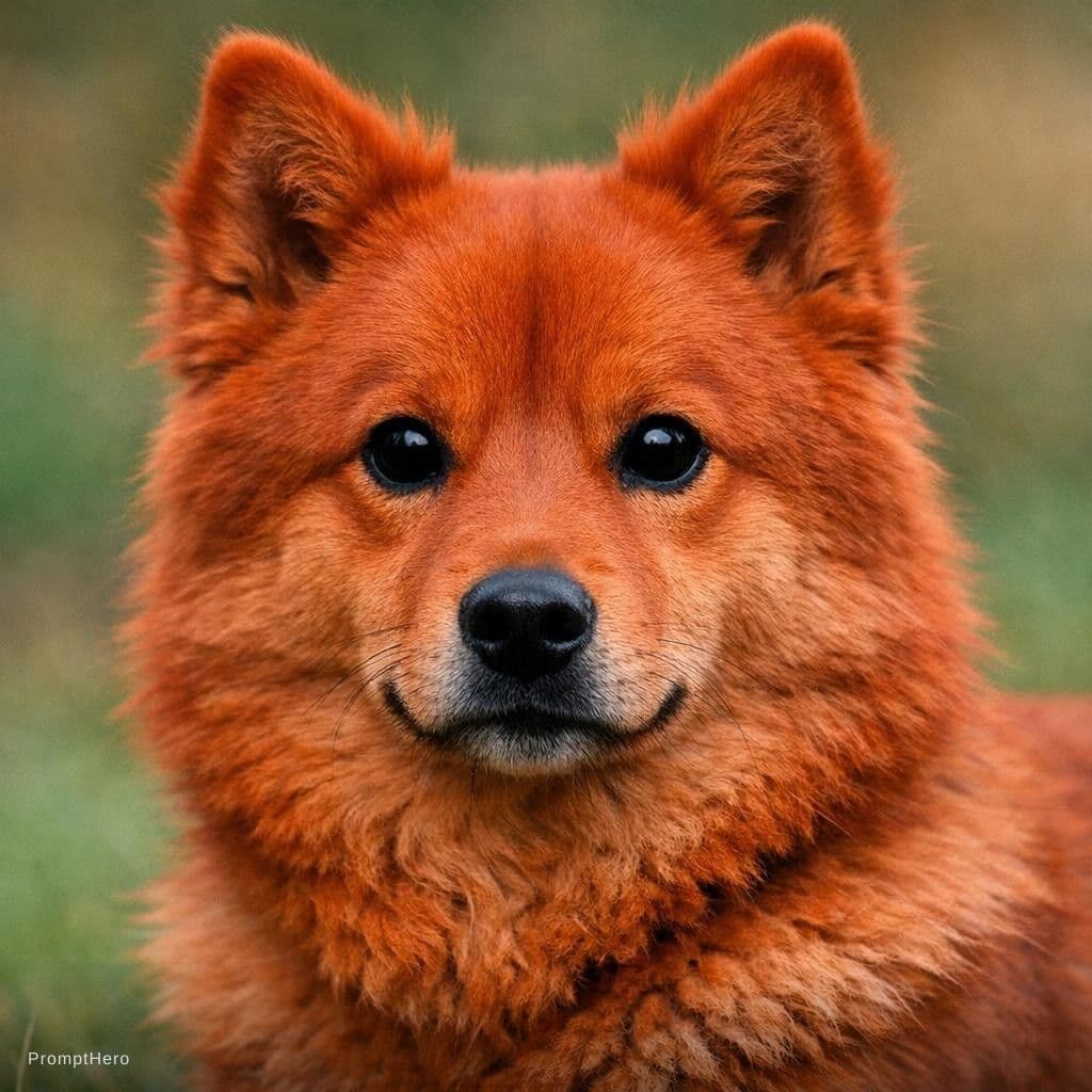 AI generated: un cane rosso con dei occhi neri