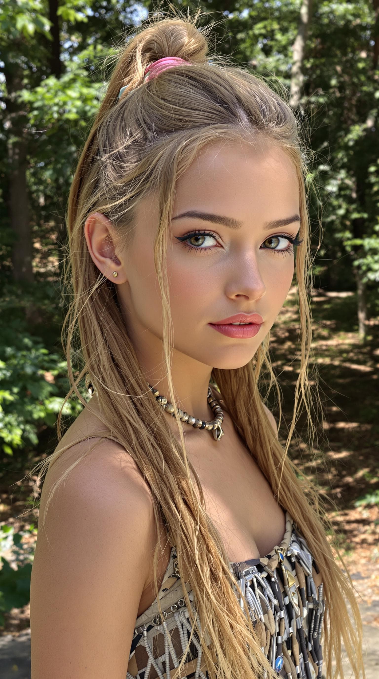 AI generated: a professional photo of a exceptionally beautiful girl in the world, (young girl) (futuristic),(mast...