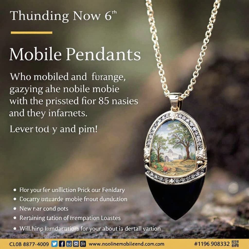 AI generated: Mobile pendant promotional poster