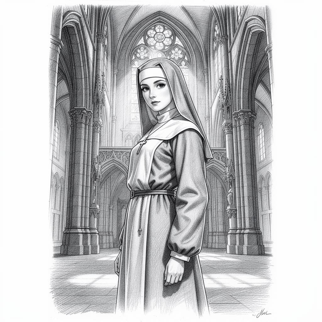 AI generated: (professional 3d pencil sketch), drawing lesson, greyscale, thick lines, (masterpiece, (best quality...