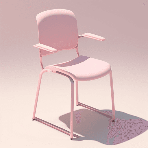 AI generated: Stylish chair mockup on a minimalist pink background, with soft shadows and a touch of natural light...