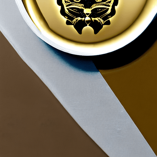 AI generated: Craft a unique and sophisticated logo highlighting a 24k Gold mainecoon Cat face enclosed within a 2...