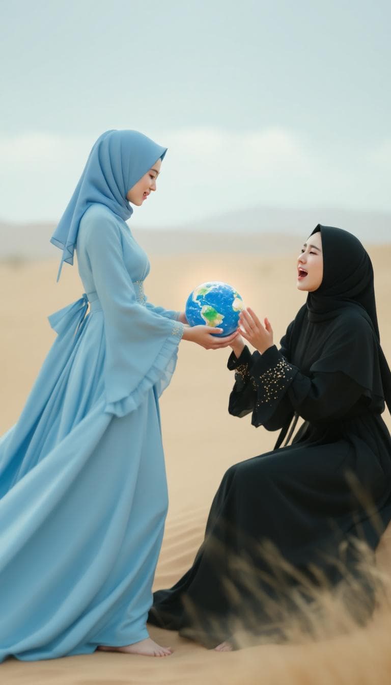AI generated: Full length view. A hyper-realistic cinematic video. Two Korean women, Korean ulzzang faces, both in...