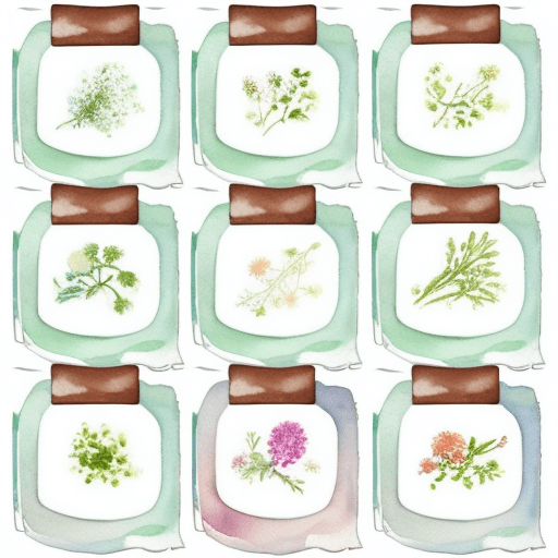 AI generated: watercolor tea ingredients clip art, isolated on white background --no shadows --q 2 --v 5