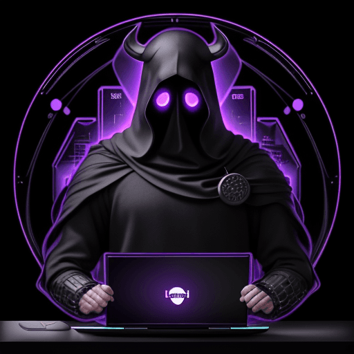 AI generated: no face viking with work appearance, half body without face, using transparent laptop doing a speed ...
