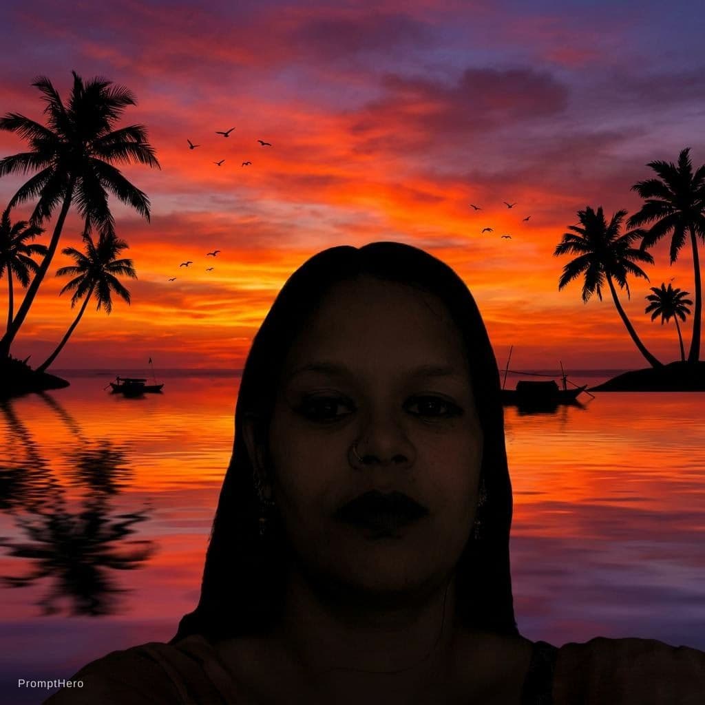 AI generated: A beutiful sunset nudes 
