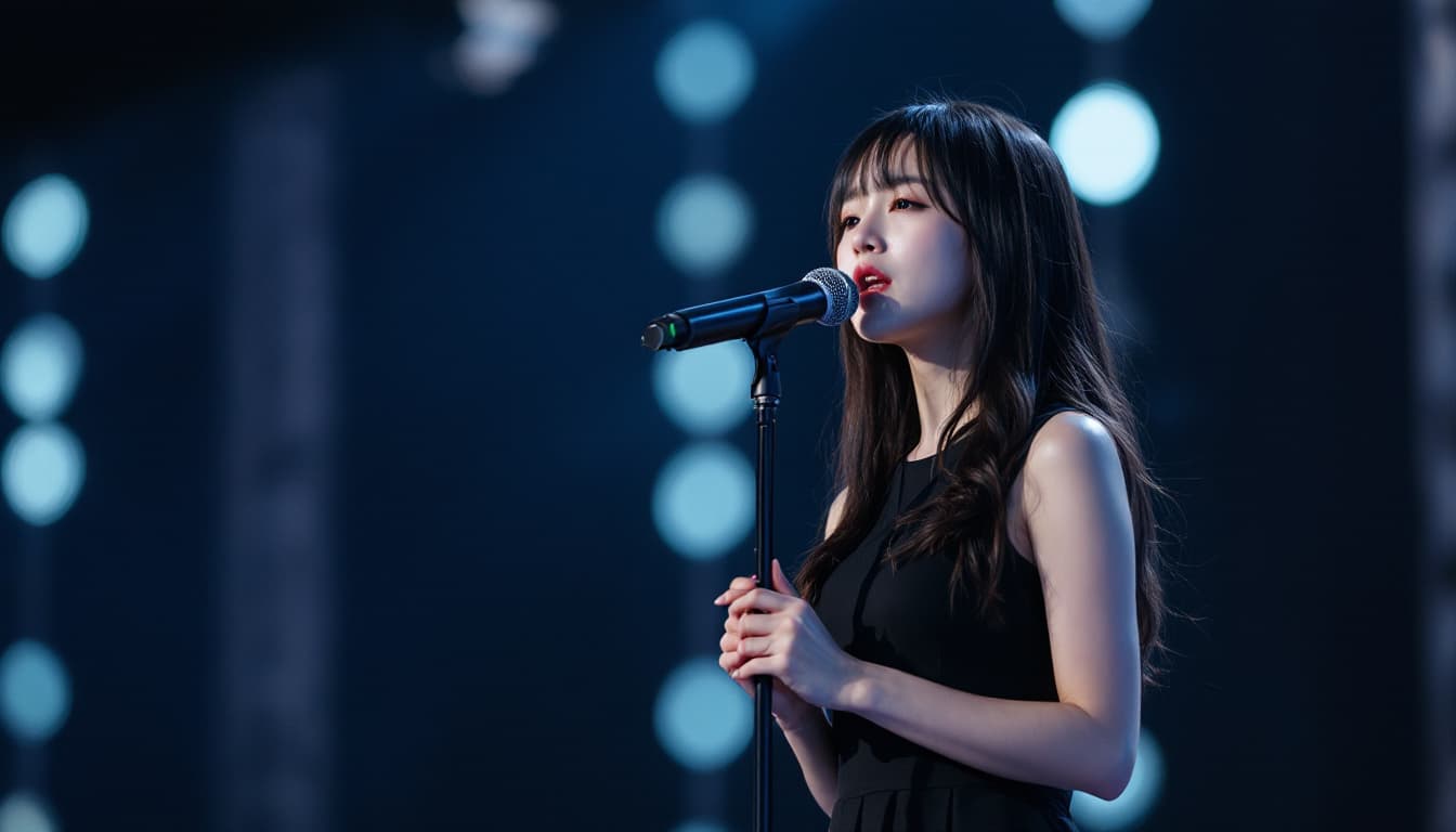 AI generated: Full body photo of Risa, a Japanese girl, wearing a sleeveless black dress, Make a solemn expression...