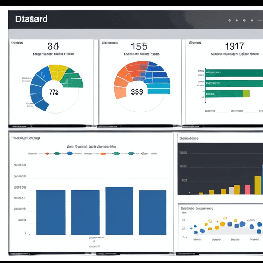 AI generated: a dashboard showing stats , simple colour , white background , natural 