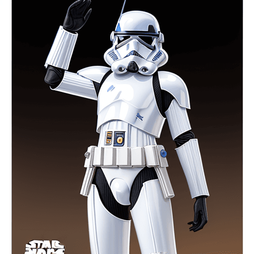 AI generated: A Clonetroopers phase 1 501st that salutes (starwars)