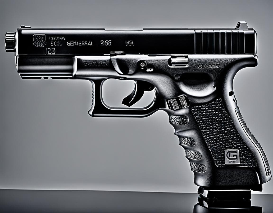 AI generated: a breathtaking presentation of the latest Glock known to all as a weapon, a weapon that is loved and...