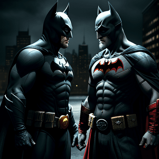 AI generated: Batman and Kratos ,4 k ultra HD 